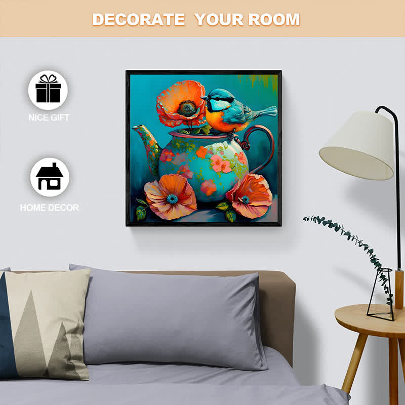 Blue Bird's Tea break dessert party  - Wooden Jigsaw Puzzle - image 6