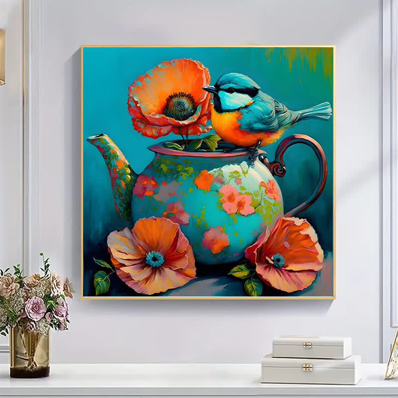 Blue Bird's Tea break dessert party  - Wooden Jigsaw Puzzle - image 7