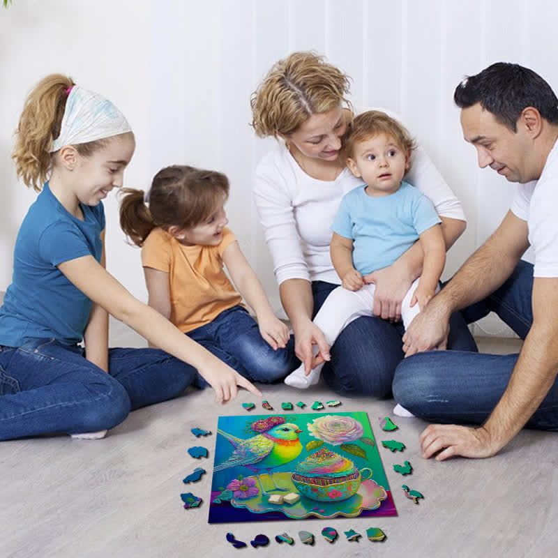 Bird's Tea Party - Wooden Jigsaw Puzzle - image 3