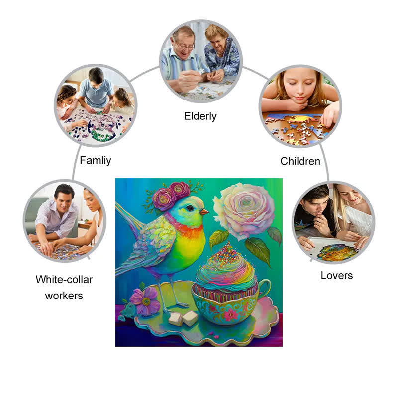 Bird's Tea Party - Wooden Jigsaw Puzzle - image 6