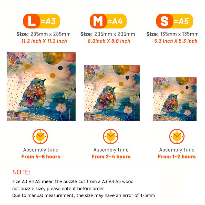 Whimsical bird - Wooden Jigsaw Puzzle - image 5