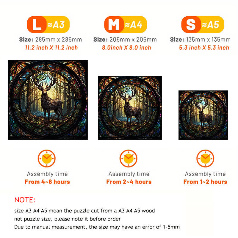 Deer Lost In The Forest- Wooden Jigsaw Puzzle - image 4