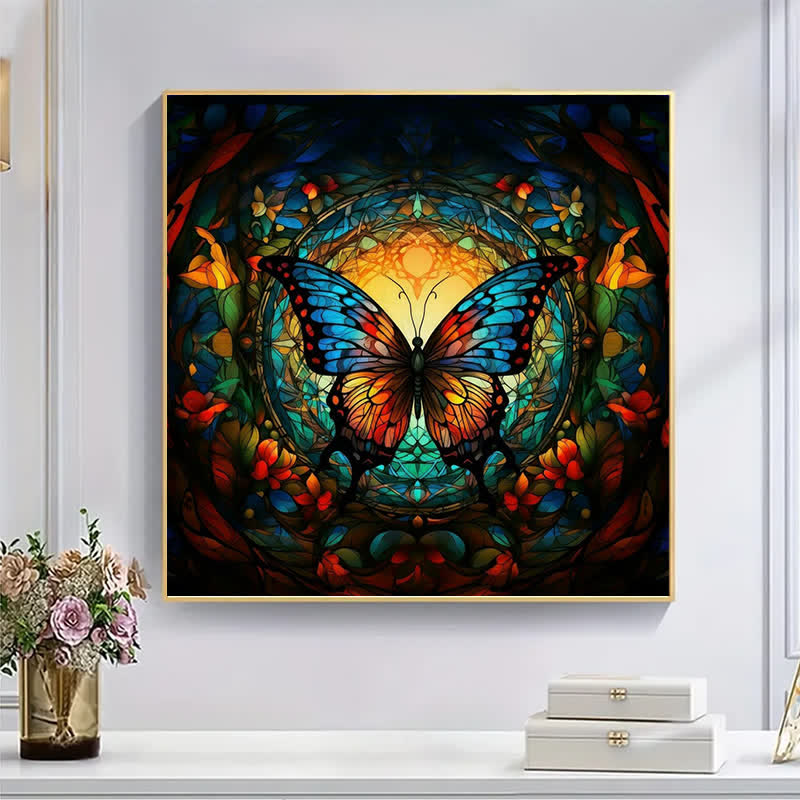 Brightly colored butterfly in a forest - Wooden Jigsaw Puzzle - image 7