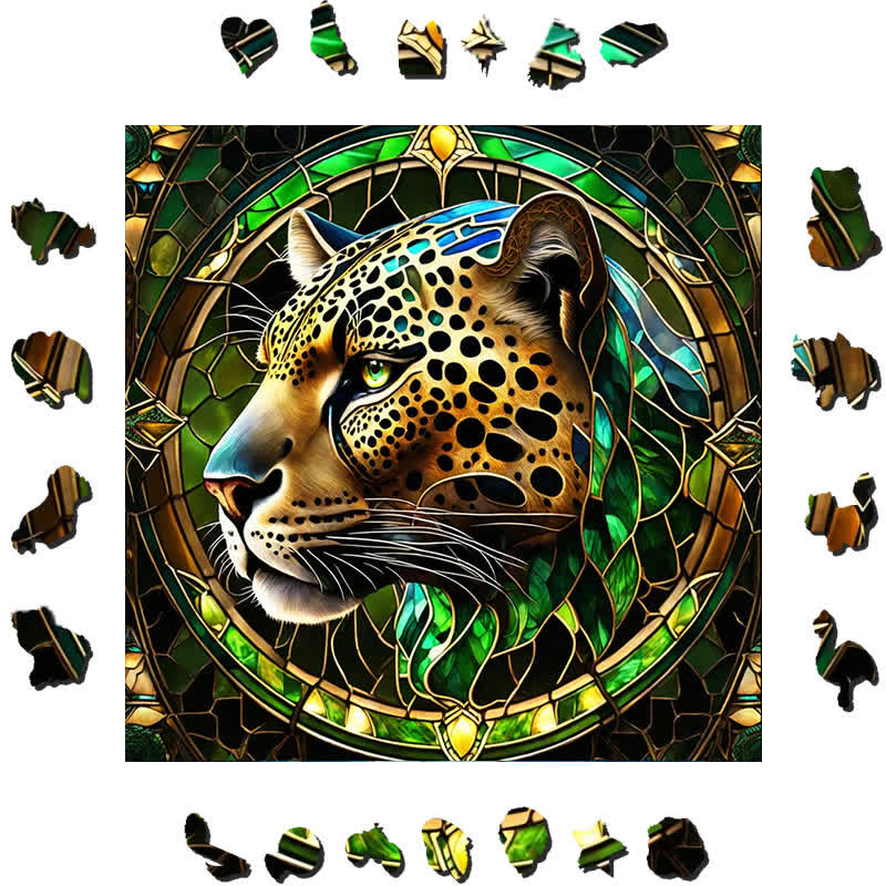 Leopard Stares at You - Wooden Jigsaw Puzzle - image 1