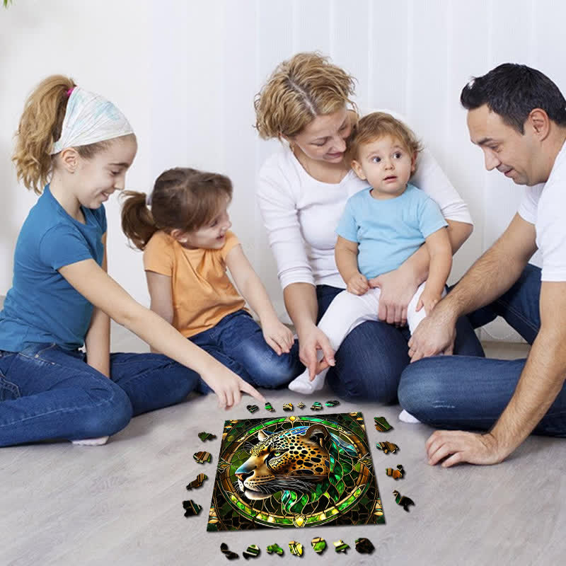 Leopard Stares at You - Wooden Jigsaw Puzzle - image 3