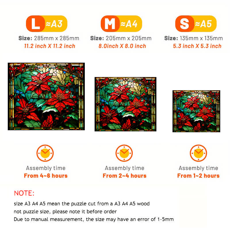 poinsettia - Wooden Jigsaw Puzzle - image 4