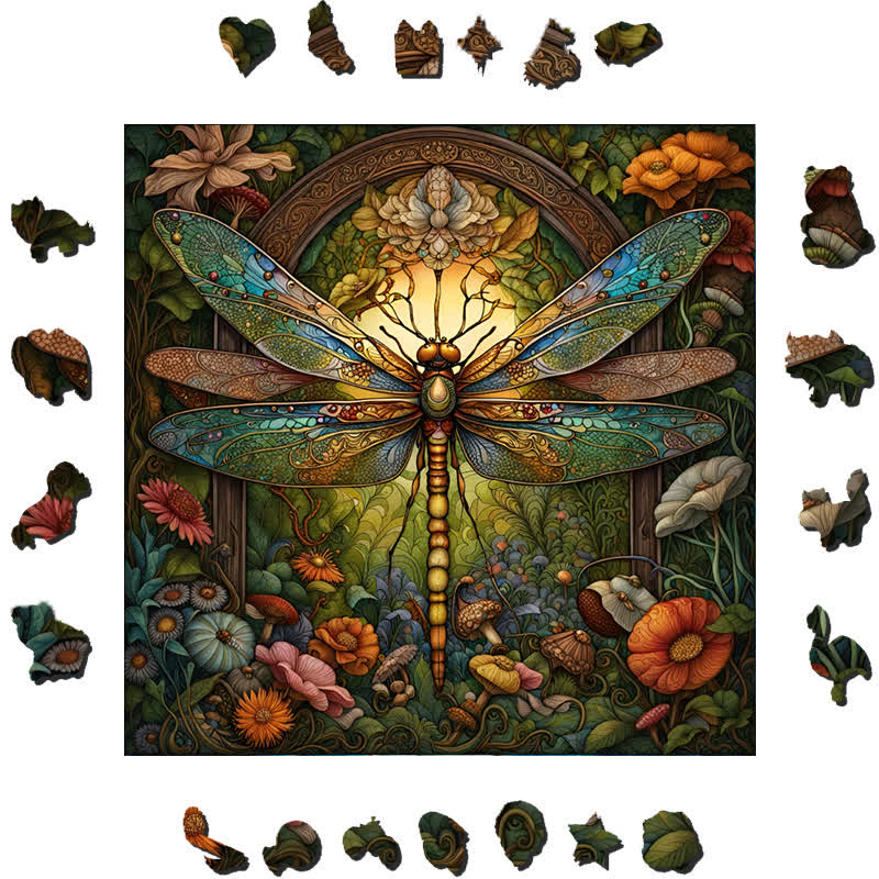 Celtic Dragonfly - Wooden Jigsaw Puzzle - image 1