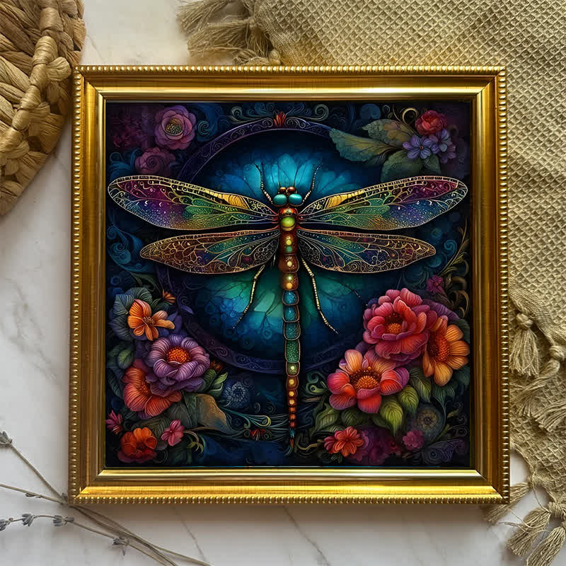 Magical Dragonfly with Flower - Wooden Jigsaw Puzzle - image 4