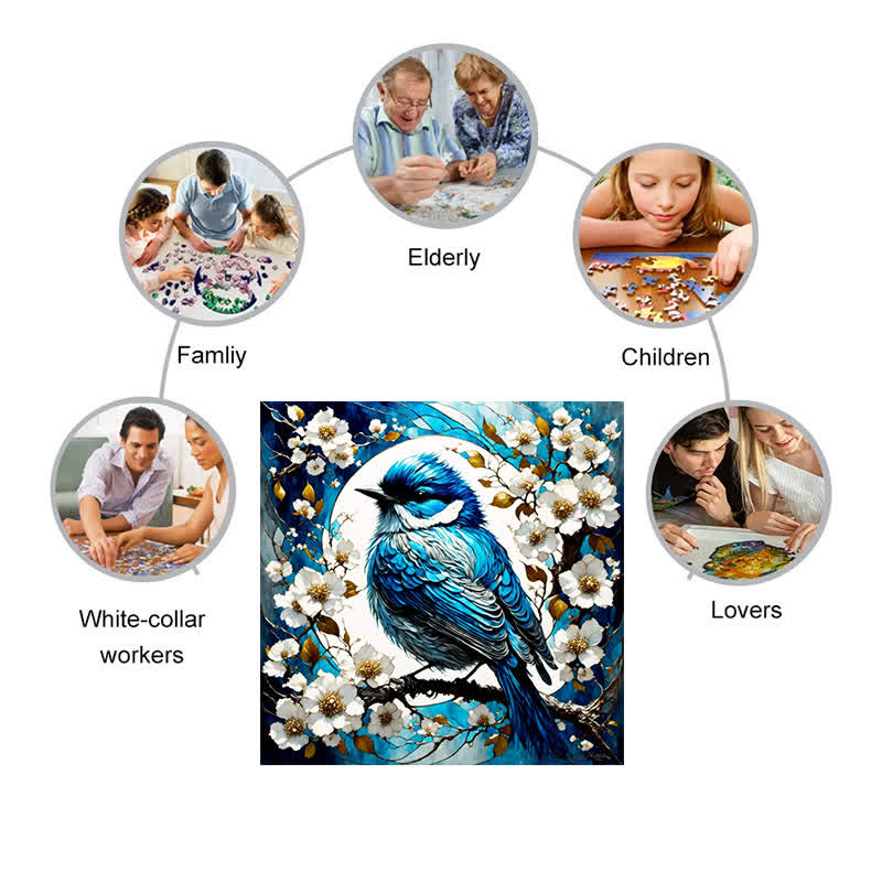 Fantasy Spring Bird - Wooden Jigsaw Puzzle - image 5