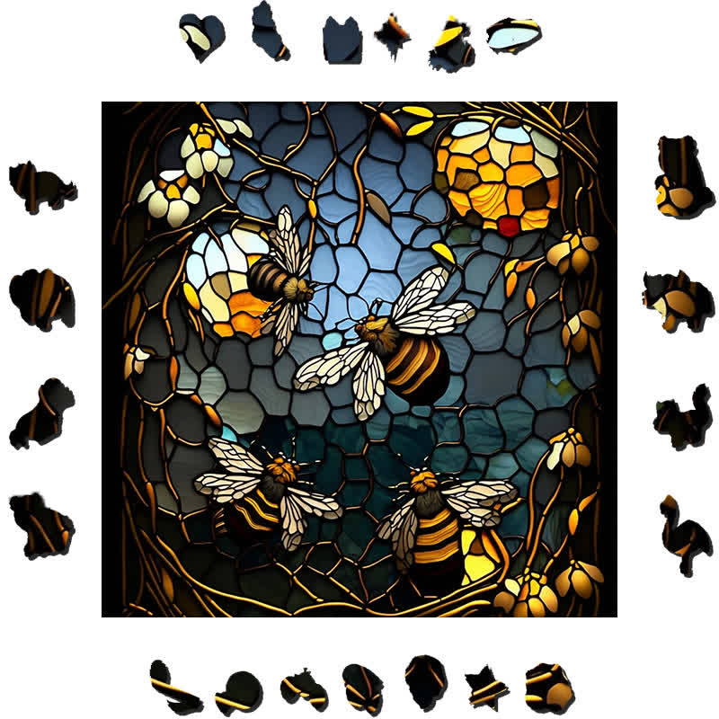 Honey Bee - Wooden Jigsaw Puzzle - image 1