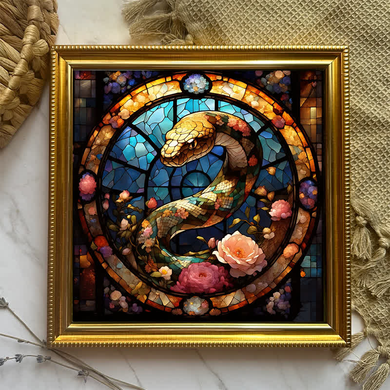 Snake With Rose - Wooden Jigsaw Puzzle - image 4