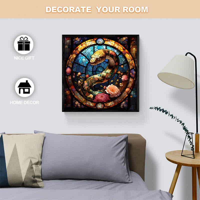 Snake With Rose - Wooden Jigsaw Puzzle - image 7