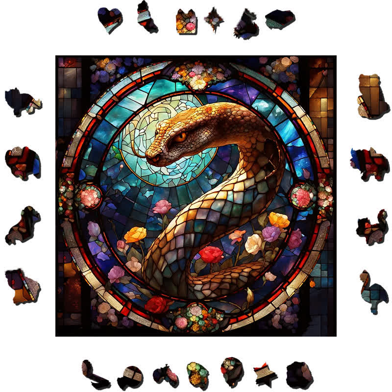 Garden Snake - Wooden Jigsaw Puzzle - image 1