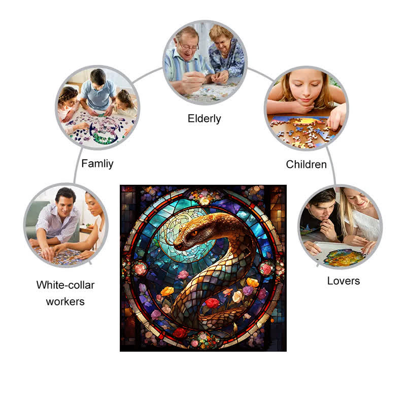 Garden Snake - Wooden Jigsaw Puzzle - image 5