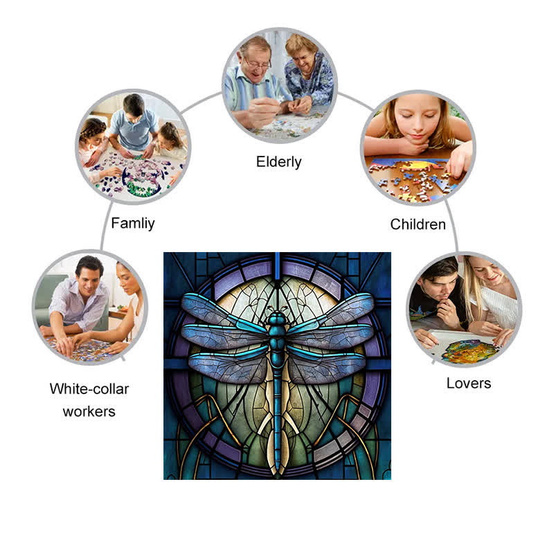 Blue Dragonfly - Wooden Jigsaw Puzzle - image 6