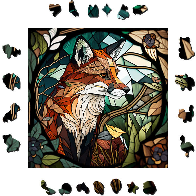 Lonely Fox - Wooden Jigsaw Puzzle - image 1