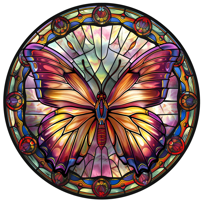 Vibrate Butterfly -3 Wooden Jigsaw Puzzle - A3 - Wooden Gift Packaging - image 0