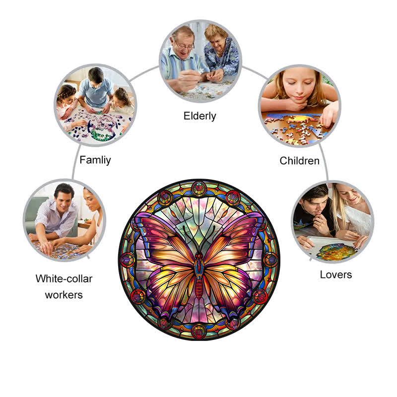 Vibrate Butterfly -3 Wooden Jigsaw Puzzle - image 4