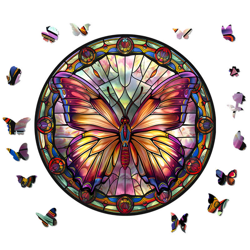 Vibrate Butterfly -3 Wooden Jigsaw Puzzle - image 1