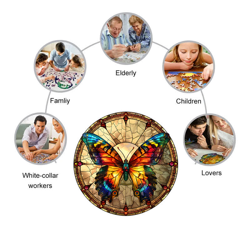 Vibrate Butterfly -4 Wooden Jigsaw Puzzle - image 4