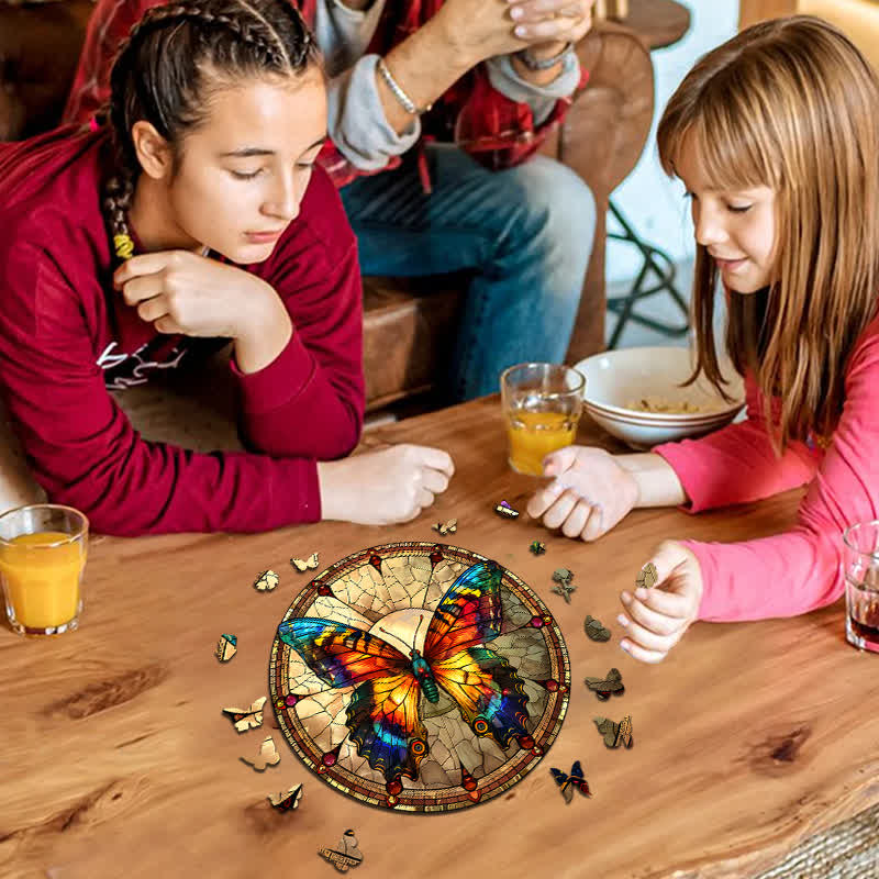 Vibrate Butterfly -4 Wooden Jigsaw Puzzle - image 2