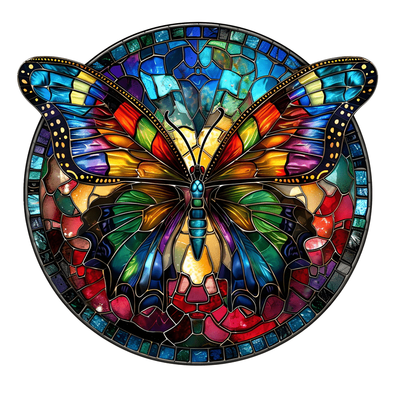 Vibrate Butterfly -6 Wooden Jigsaw Puzzle - A3 - Wooden Gift Packaging - image 0