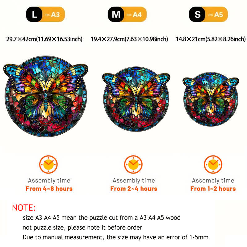 Vibrate Butterfly -6 Wooden Jigsaw Puzzle - image 3