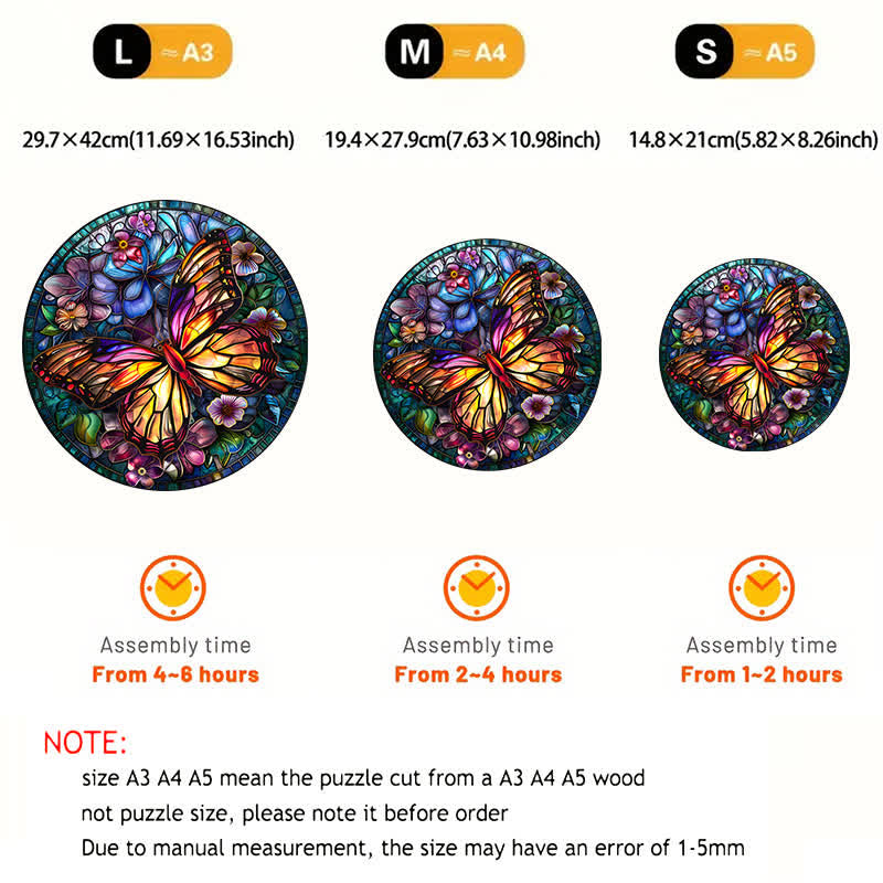 Vibrate Butterfly -9 Wooden Jigsaw Puzzle - image 3