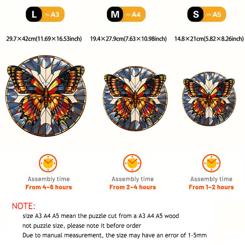 Vibrate Butterfly -10 Wooden Jigsaw Puzzle - image 3