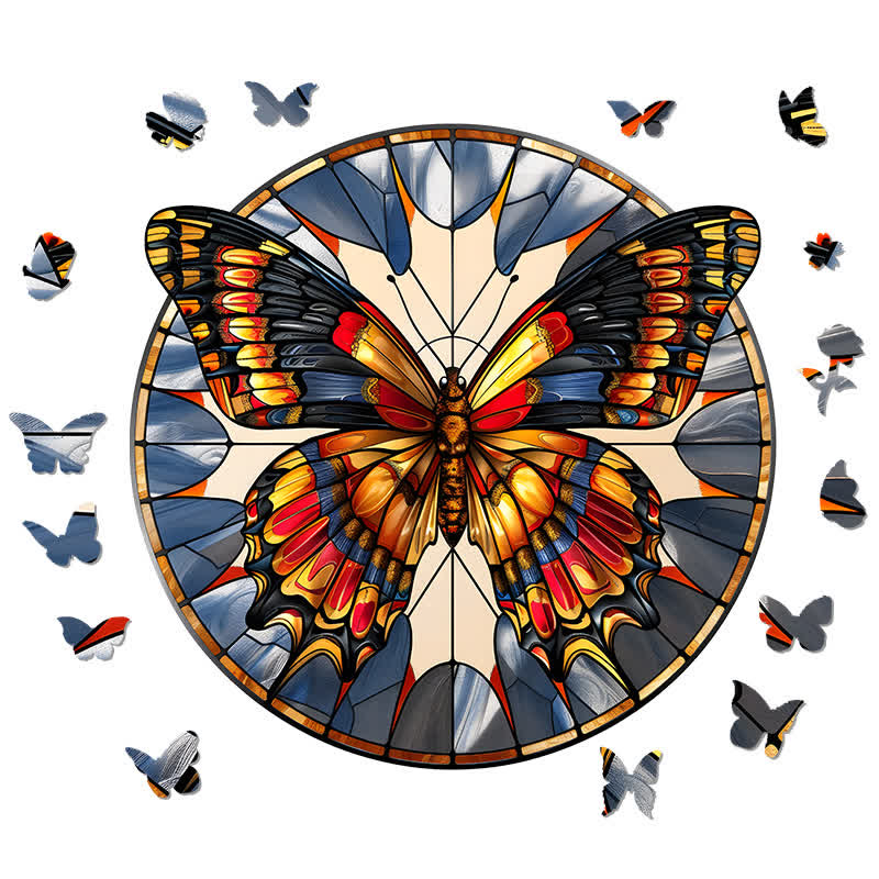 Vibrate Butterfly -10 Wooden Jigsaw Puzzle - image 2