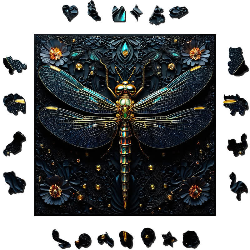 Beautiful Dragonfly - Wooden Jigsaw Puzzle - image 1
