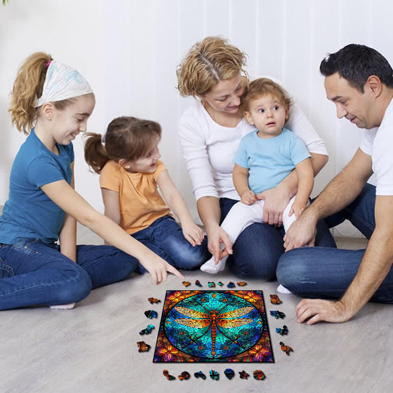 Colorful Dragonfly - Wooden Jigsaw Puzzle - image 2