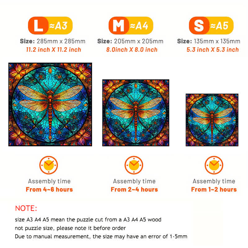 Colorful Dragonfly - Wooden Jigsaw Puzzle - image 3