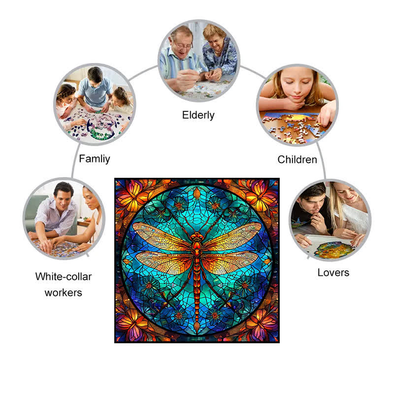 Colorful Dragonfly - Wooden Jigsaw Puzzle - image 4