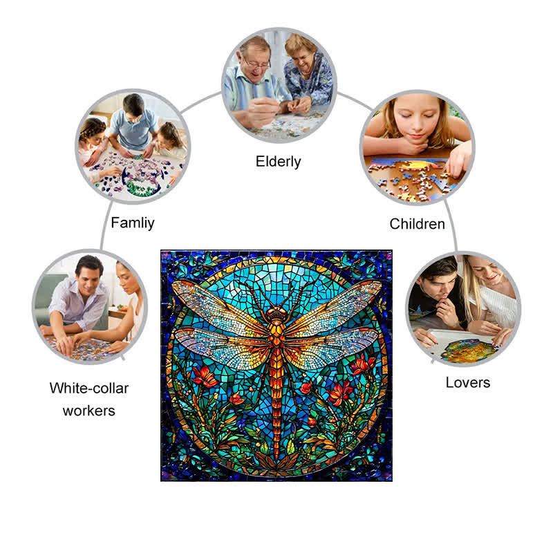 Garden Dragonfly - Wooden Jigsaw Puzzle - image 5