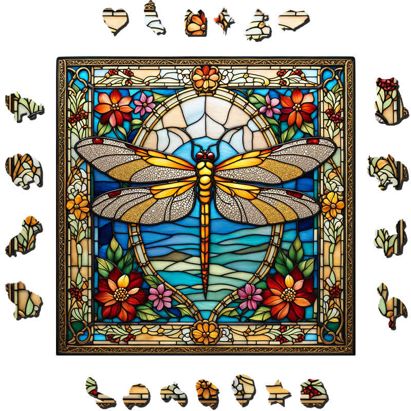 Garden Dragonfly -2 Wooden Jigsaw Puzzle - image 1