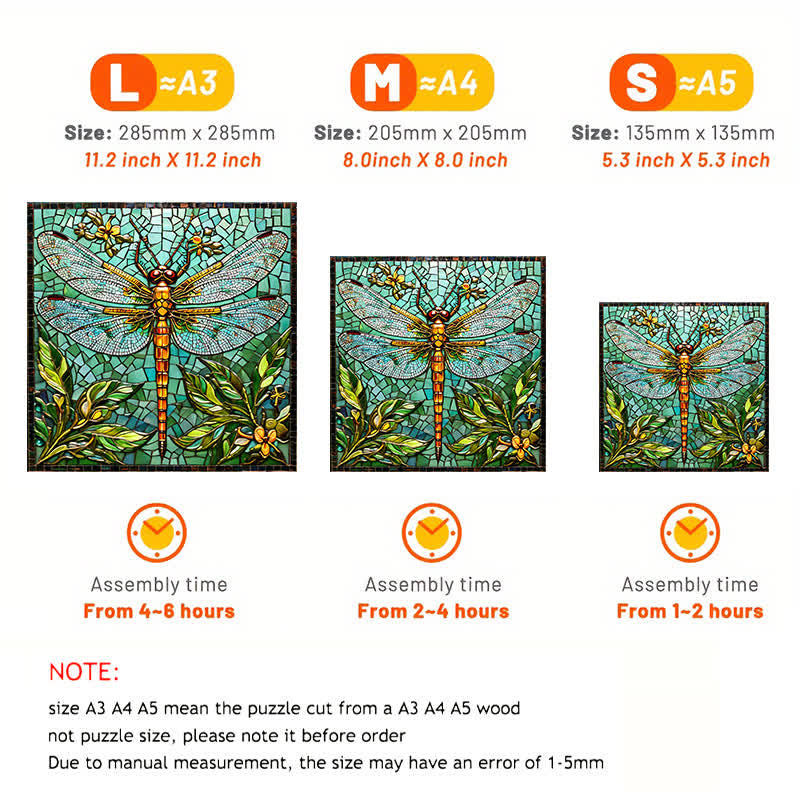 Green Dragonfly - Wooden Jigsaw Puzzle - image 3