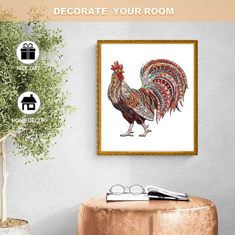 Strong Rooster  - Wooden Jigsaw Puzzle - image 3