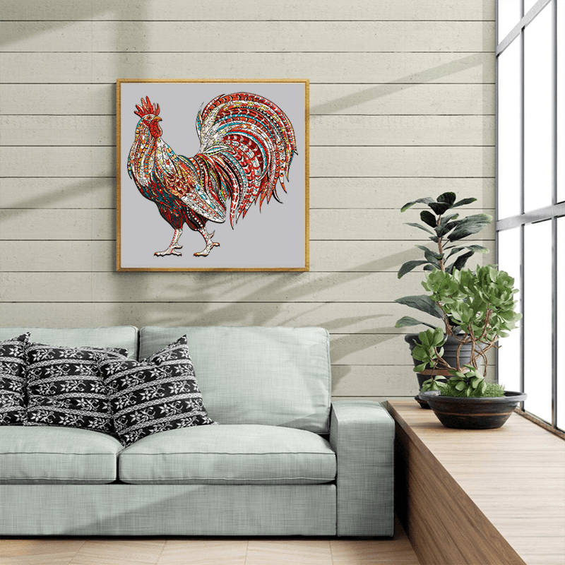 Strong Rooster  - Wooden Jigsaw Puzzle - image 4
