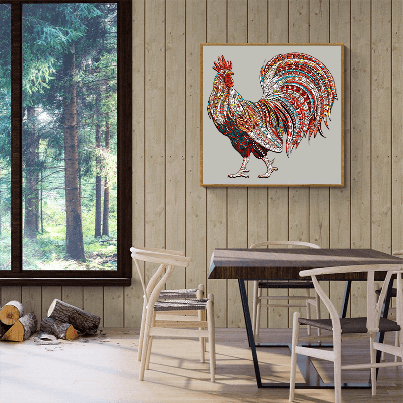 Strong Rooster  - Wooden Jigsaw Puzzle - image 5