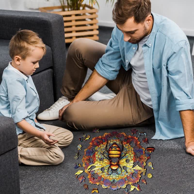 Mandala Bee - Wooden Jigsaw Puzzle - image 2