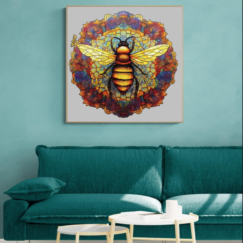 Mandala Bee - Wooden Jigsaw Puzzle - image 5