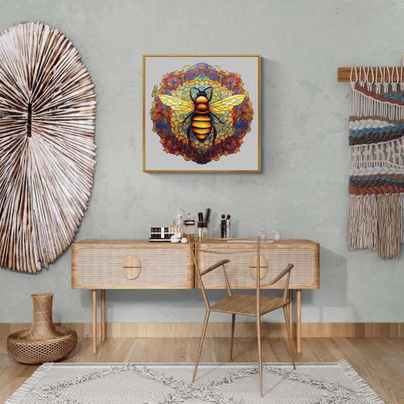 Mandala Bee - Wooden Jigsaw Puzzle - image 4