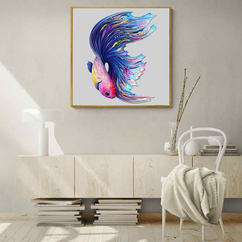 Half Moon Betta  - Wooden Jigsaw Puzzle - image 4