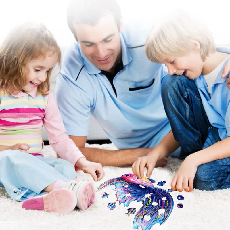 Half Moon Betta  - Wooden Jigsaw Puzzle - image 2