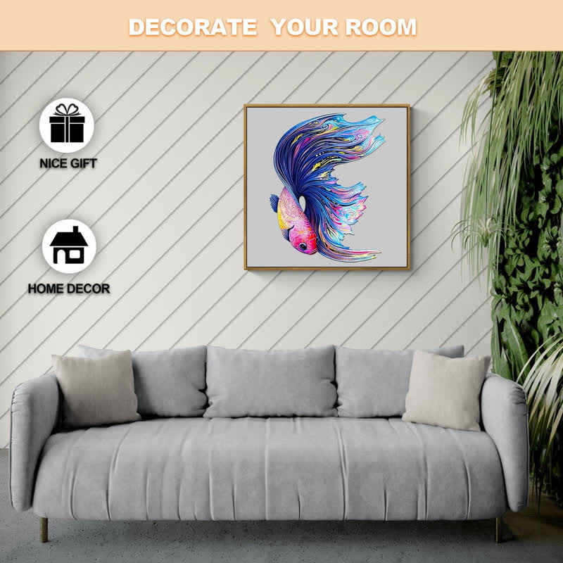 Half Moon Betta  - Wooden Jigsaw Puzzle - image 5