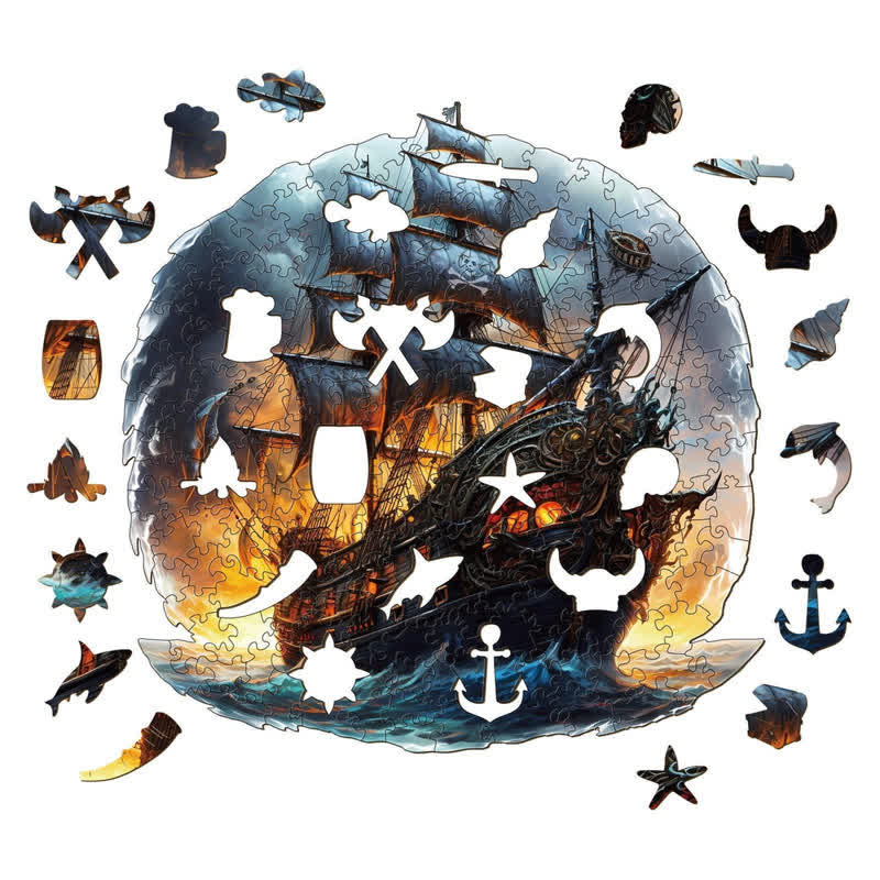 Sailing Ship - Wooden Jigsaw Puzzle - image 1