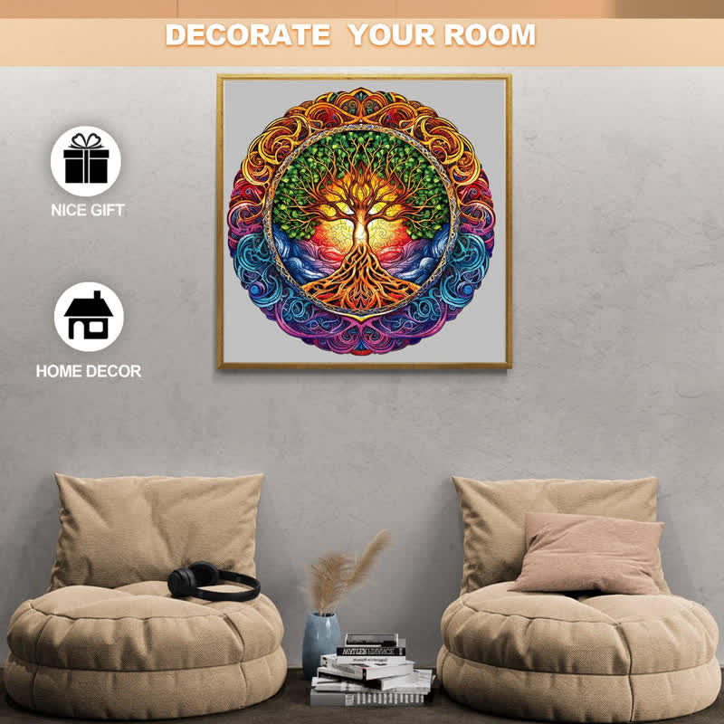 Mandala Tree of Life - Wooden Jigsaw Puzzle - image 3