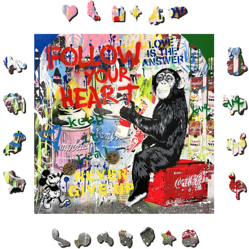 Follow your heart - Wooden Jigsaw Puzzle - image 1