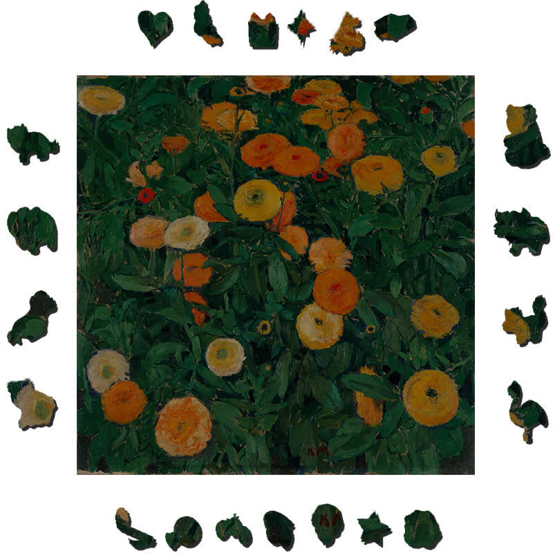 Marigolds - Wooden Jigsaw Puzzle - image 1